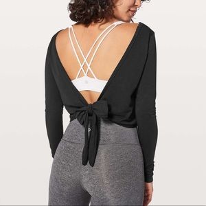 Black tie back long sleeve. Lululemon